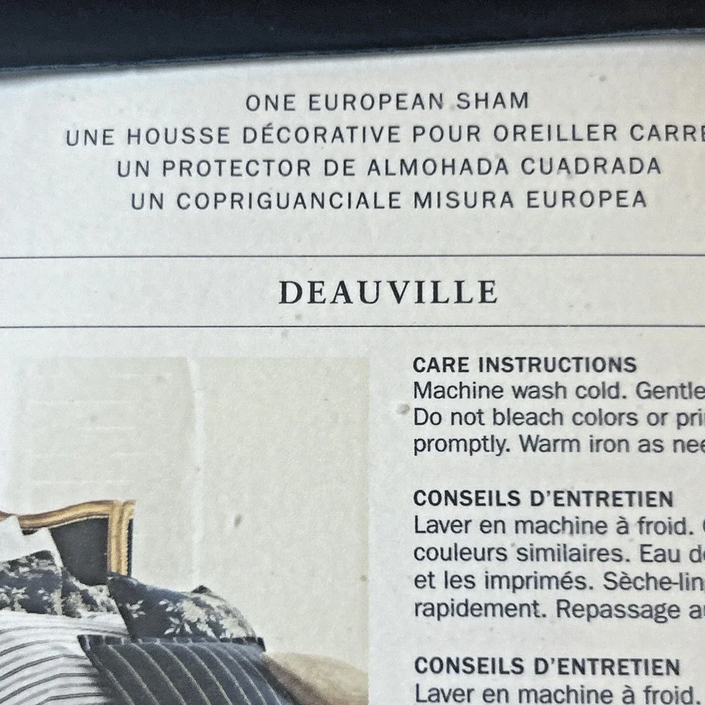 Ralph‎ Lauren Deuville Blossom Euro Shams 2 New in Package Navy Floral